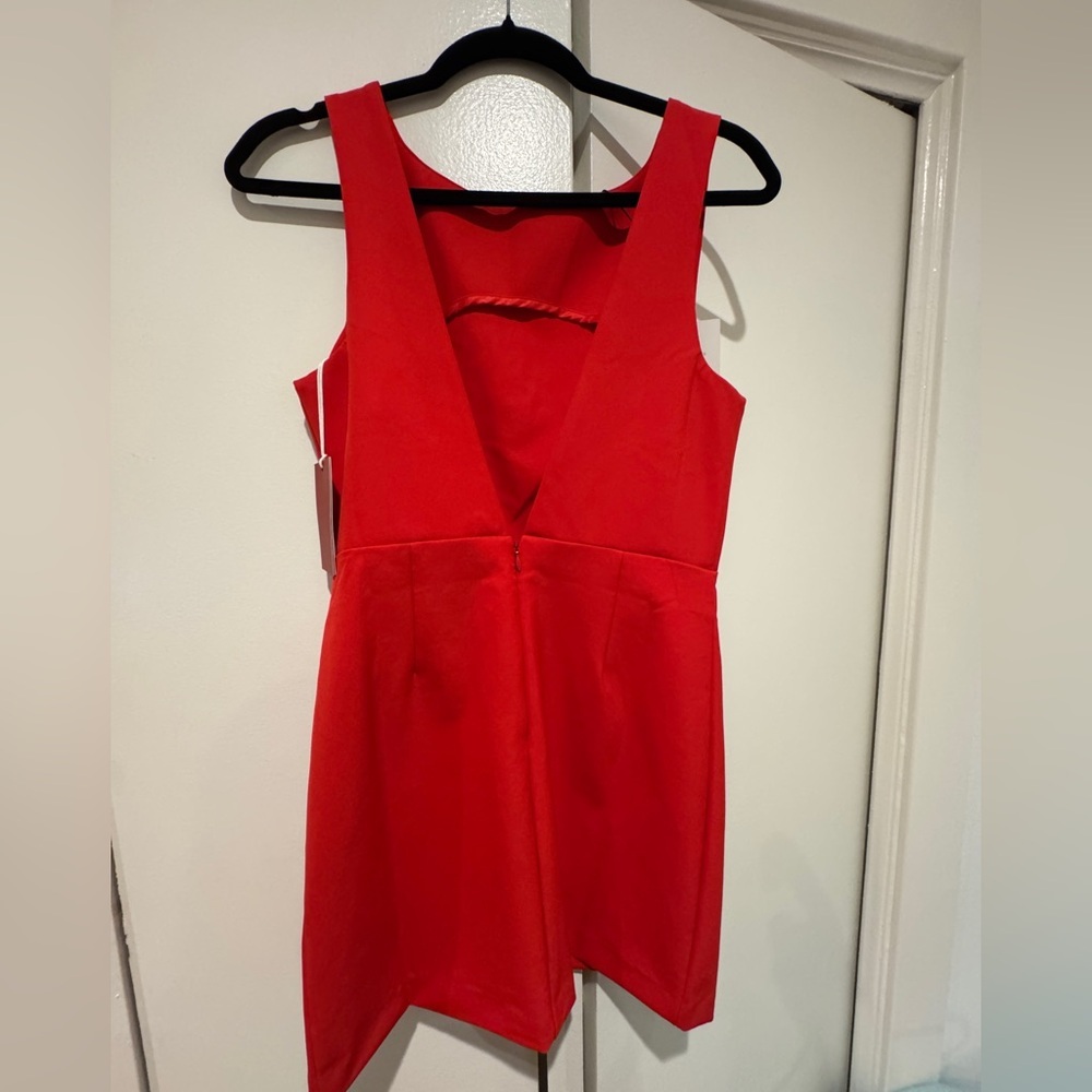 NWT L'Academie Arley Red Dress Medium - Picture 3 of 5